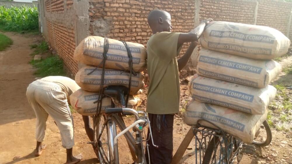 delivering supplies on bike
